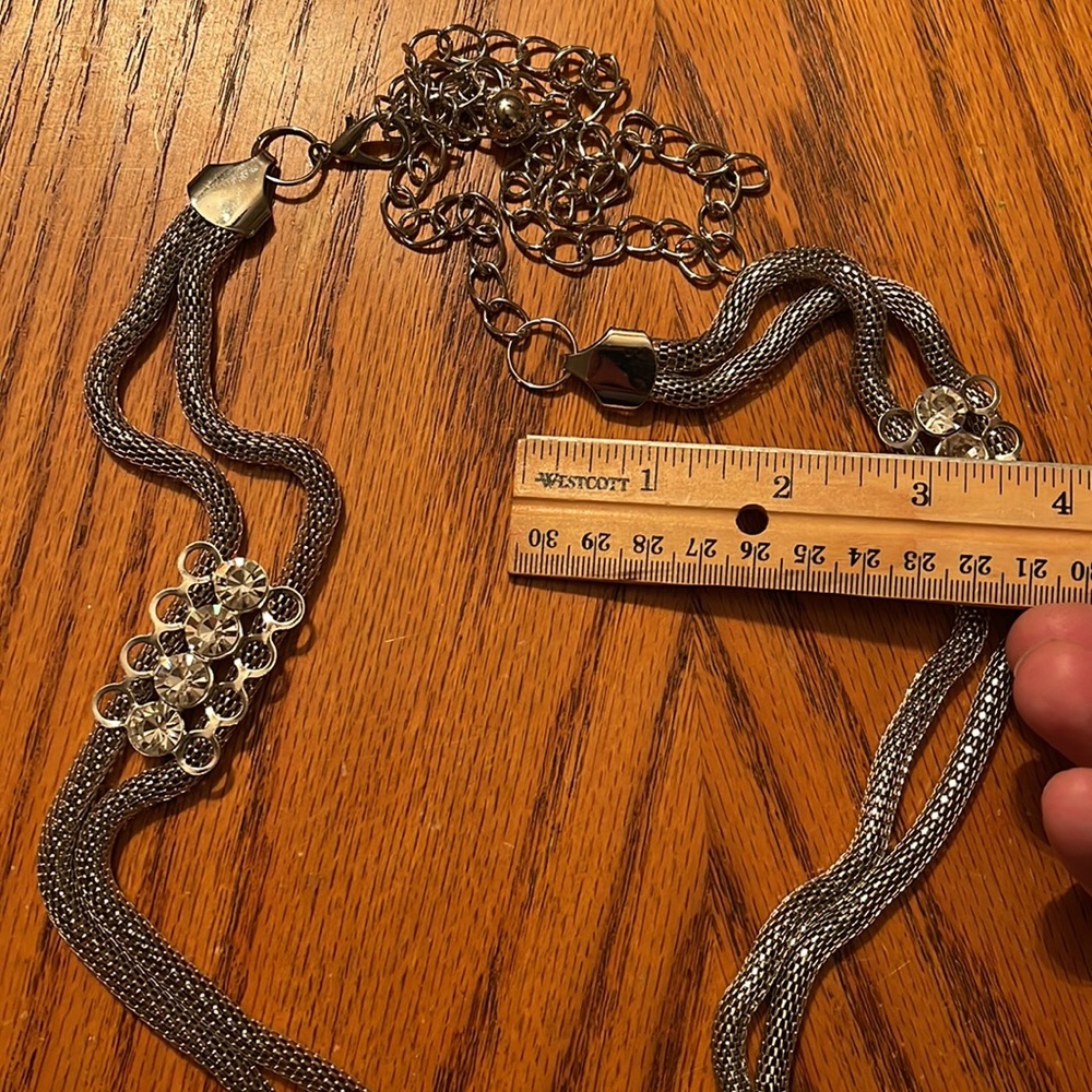 Large Statement Rhinestone Necklace - image 3